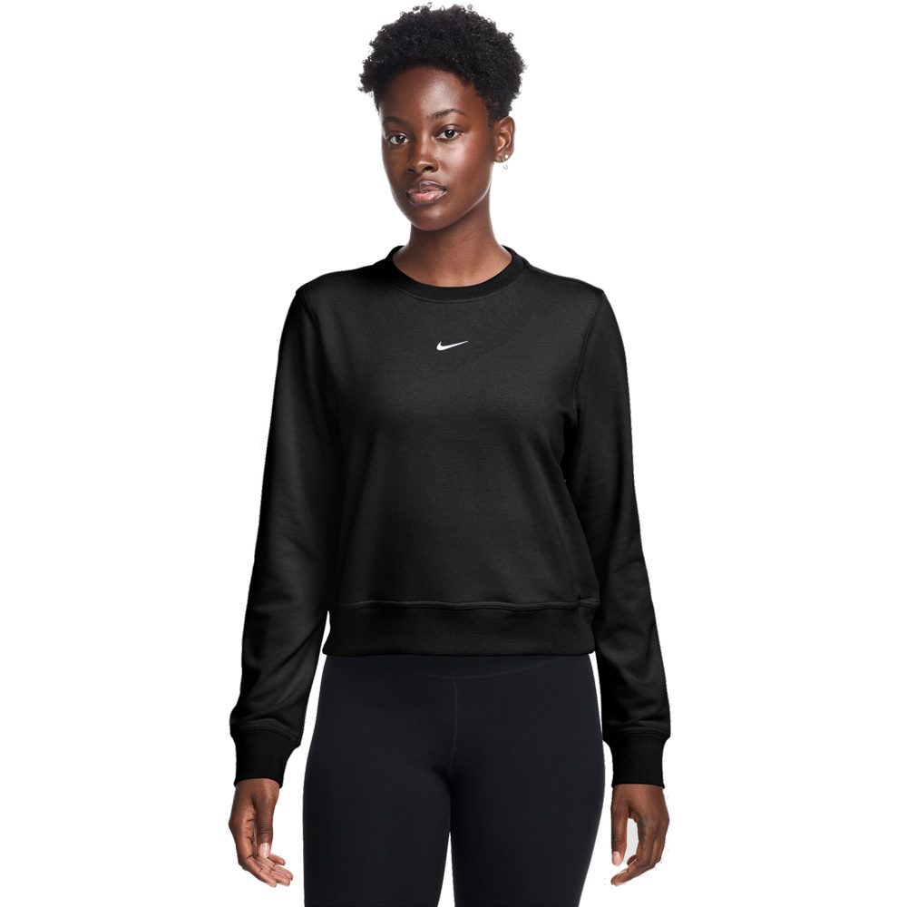 Nike One Dri-Fit Crewneck Sweatshirt Damen schwarz