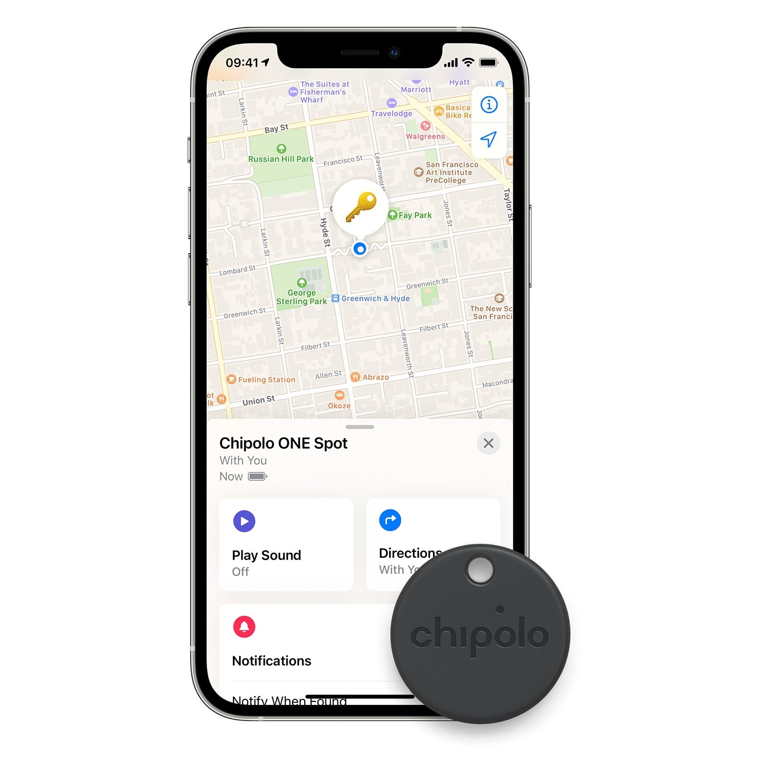Chipolo One Spot Keyfinder med Apple Find My