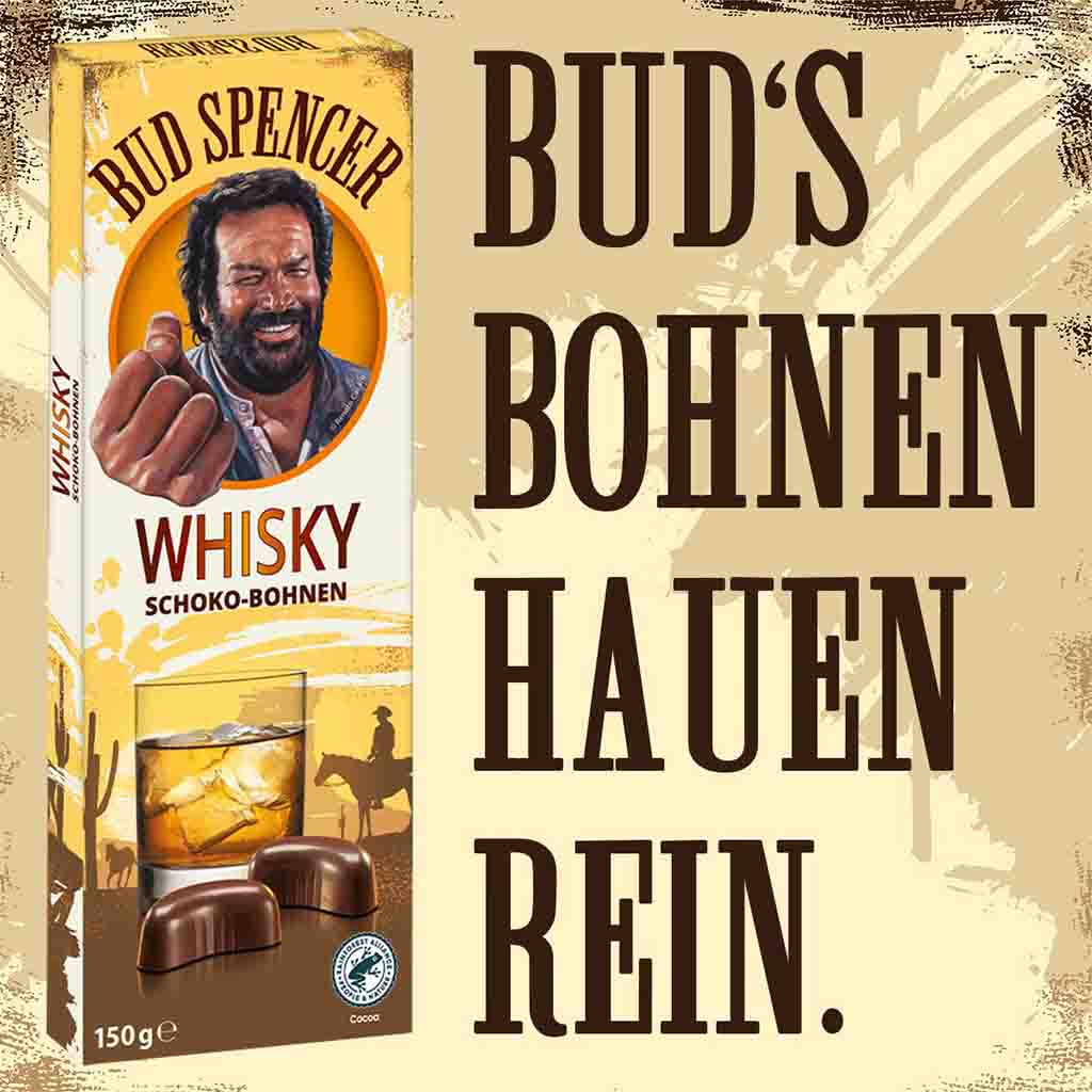 Piasten Bud Spencer Whisky Schokobohnen 150g MHD:25.11.25