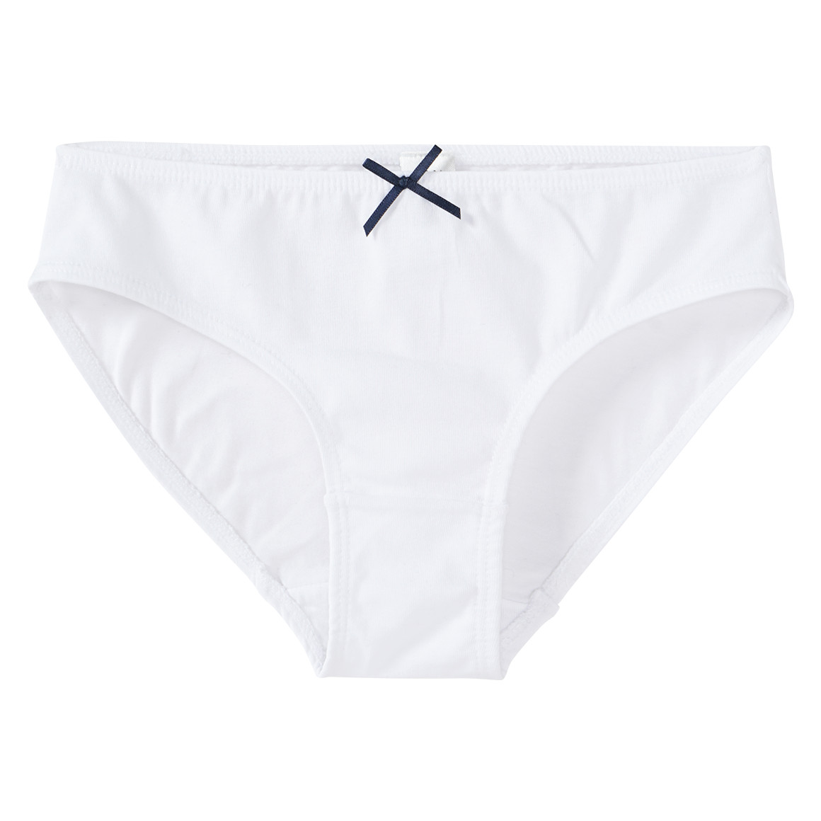 Yigga 3 Mädchen Slips mit Zierschleife dunkelblau / weiss / grau