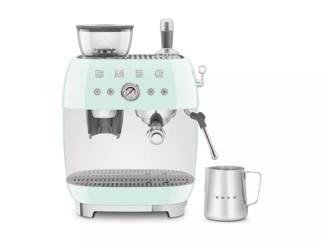 Smeg Machine à expresso avec broyeur 20 bars vert d'eau - EGF03PGEU