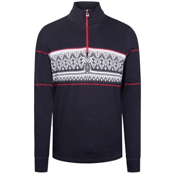 Pull DALE OF NORWAY MORITZ M BASIC SWEATER NAVY WHITE RASPBERRY