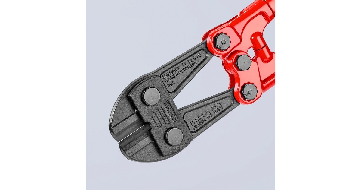 KNIPEXBetonschaar 7172610 kniptang  (Rood/blauw, MIddensnijder, Geschroefd scharnier)