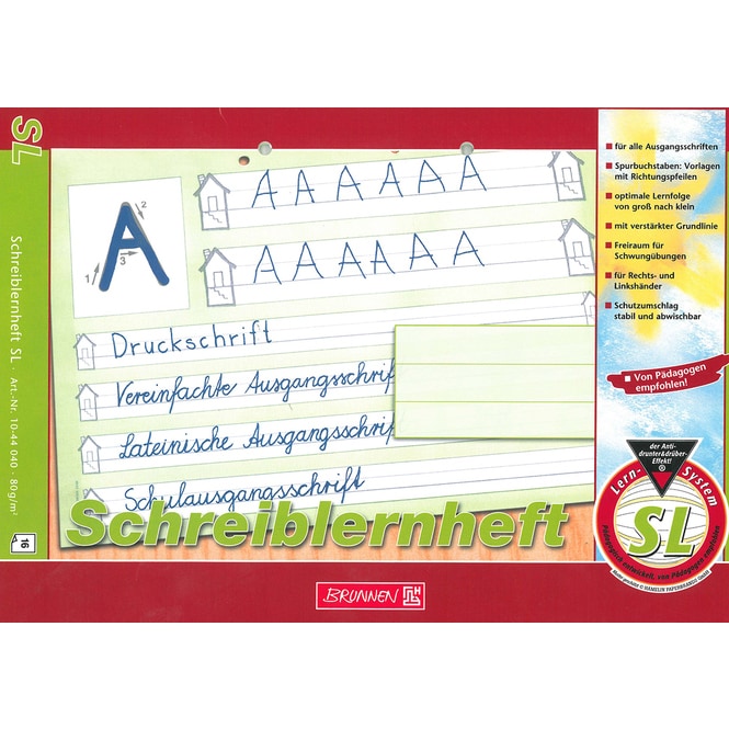 Schreiblernheft A4 - Lineatur SL