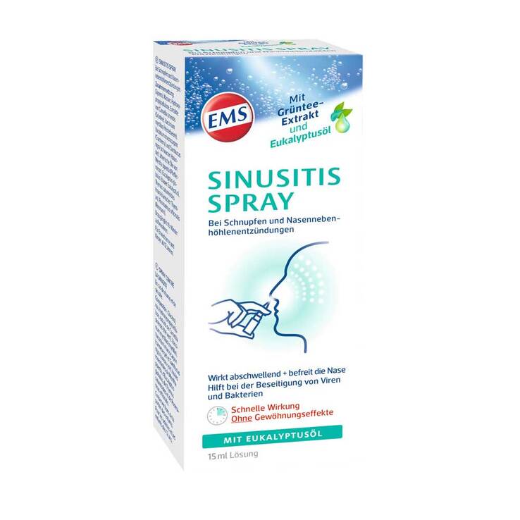 SINUSITIS SPRAY mit Grüntee-Extrakt und Eukalyptusöl, 15 ml