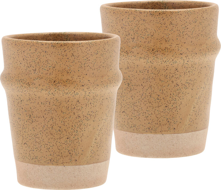 Villa Collection Krus Evig 0,35 liter 2 stk. Amber Porcelæn Amber