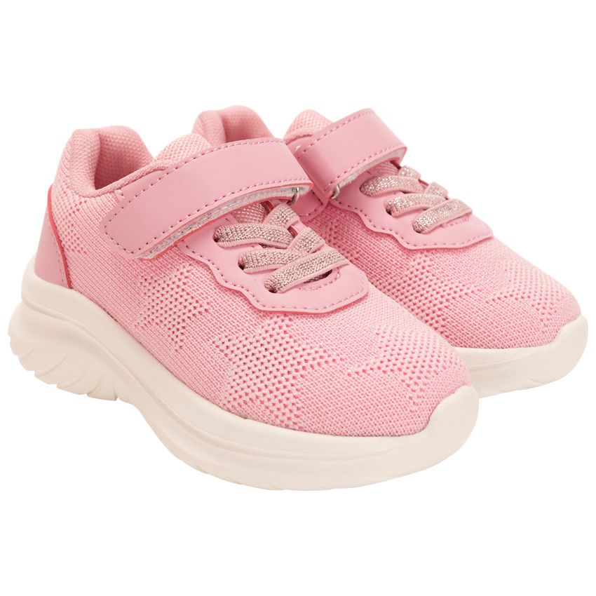 Baskets étoilées en mesh et lurex pour bébé fille - Multicolore
