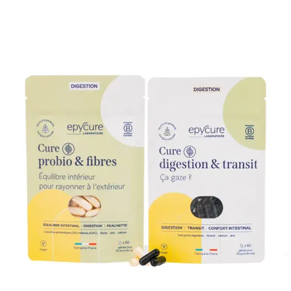 Epycure Digestão, Conforto Digestivo, Cólicas, Trânsito Intestinal e Inchaço, 60 cápsulas