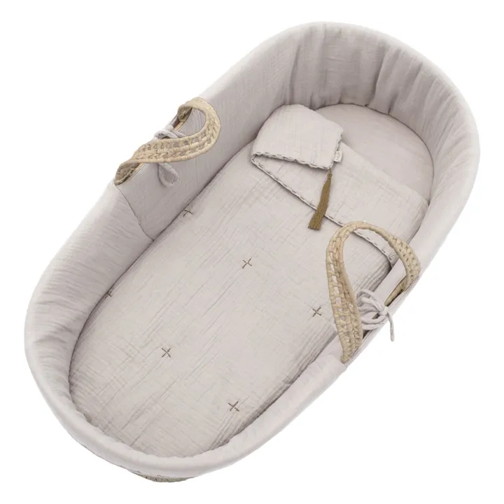 Numero 74 Parure pour couffin en gaze de coton bio | Powder S018