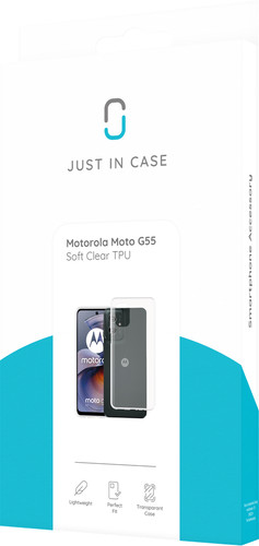 Just in Case Soft Design Motorola Moto G55 Back Cover Transparant