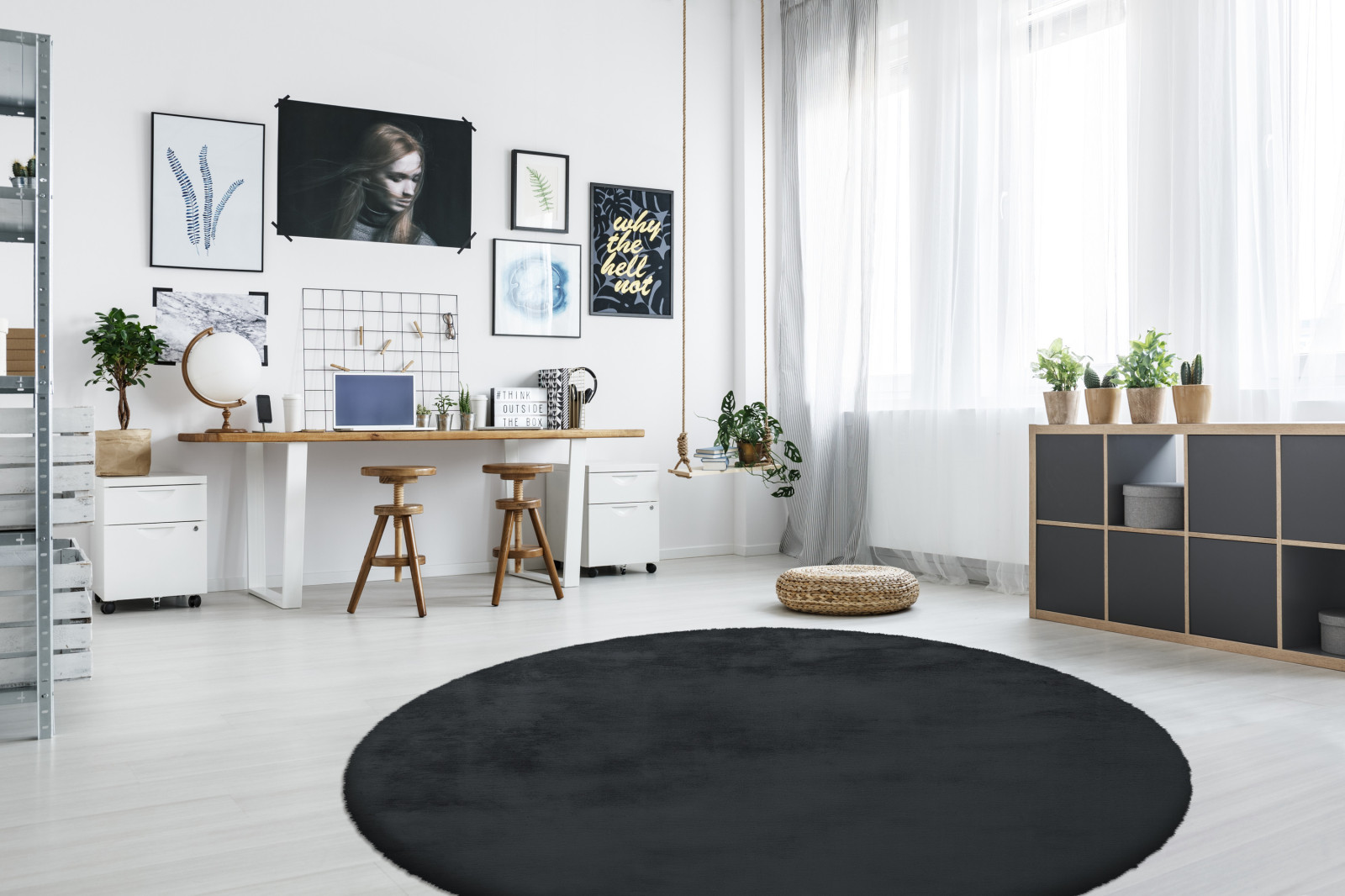 Teppich RABBIT 100 - anthrazit - 160 cm