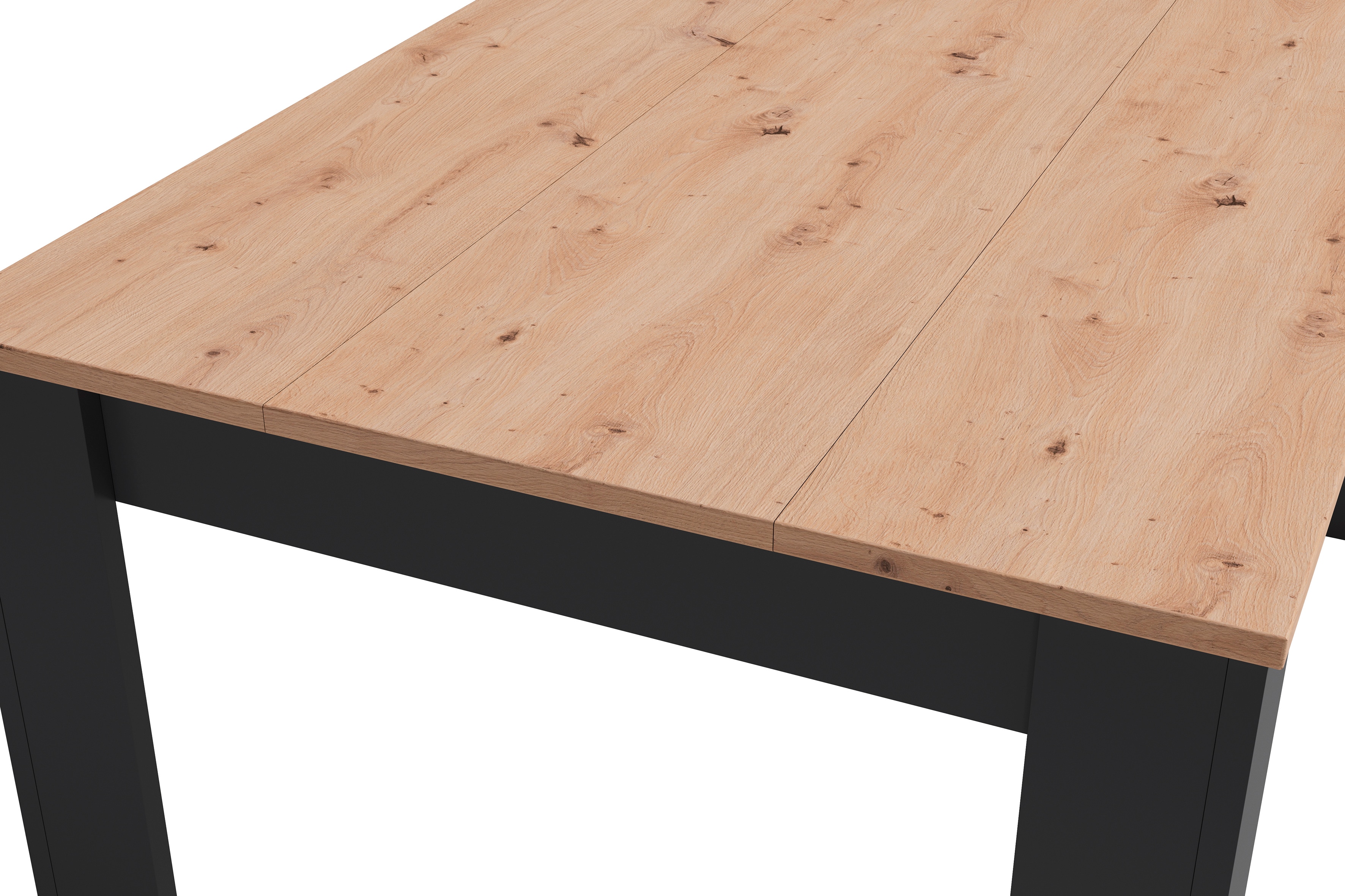 byLIVING Esstisch NORI, Breite 120 cm, anthrazit/Artisan Eiche (Eiche-Optik)