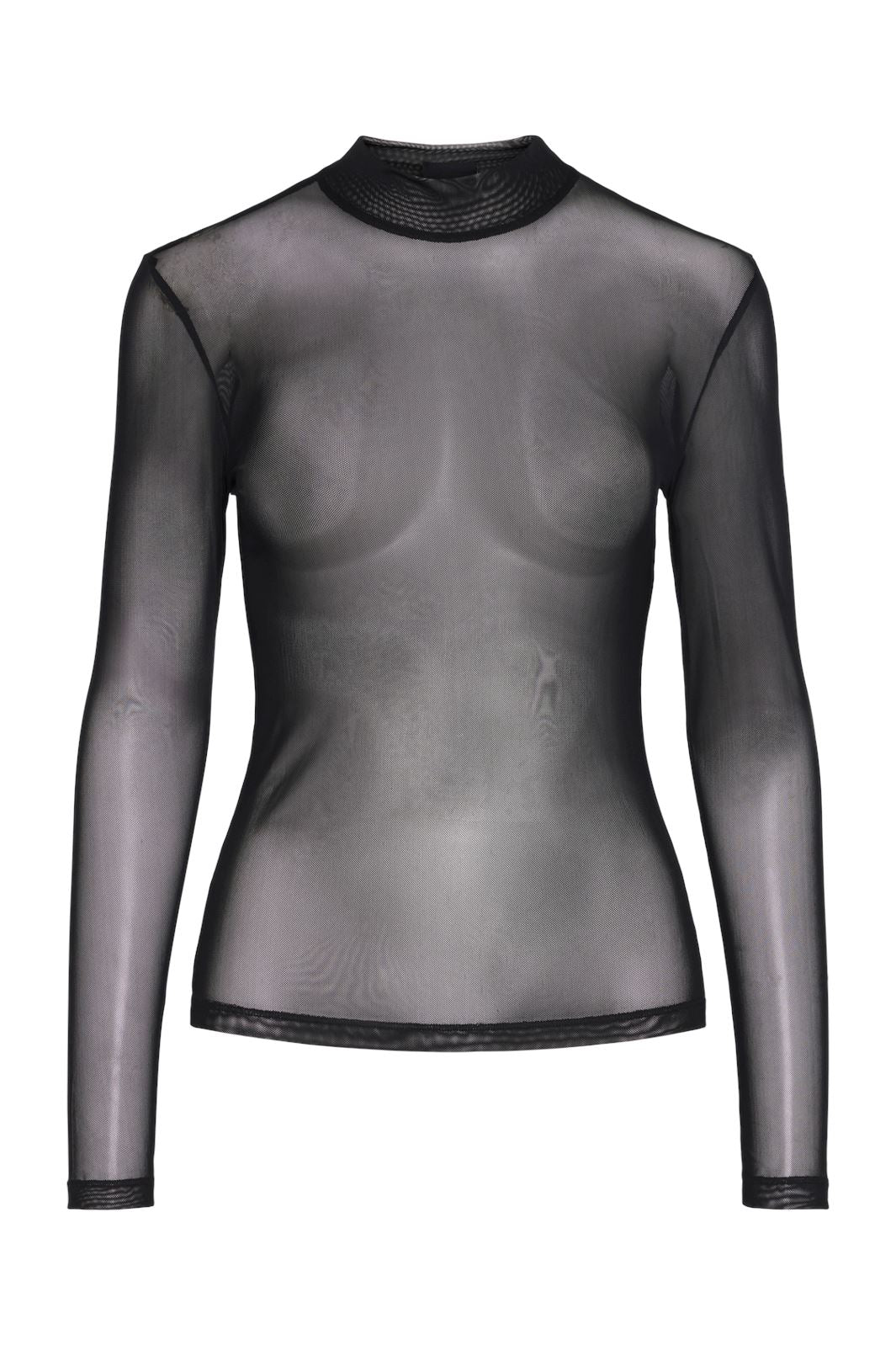 Pieces Pcninni Ls T-Neck Mesh Top