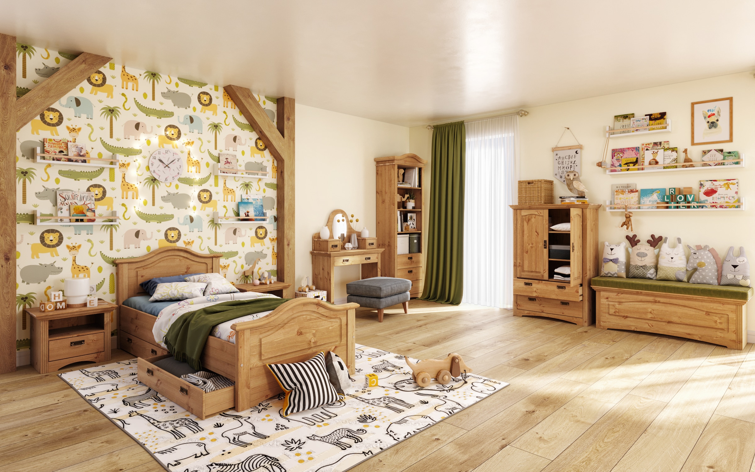 Home affaire Bettbank »Konrad« aus massiver, FSC®-zertifizierter Kiefer