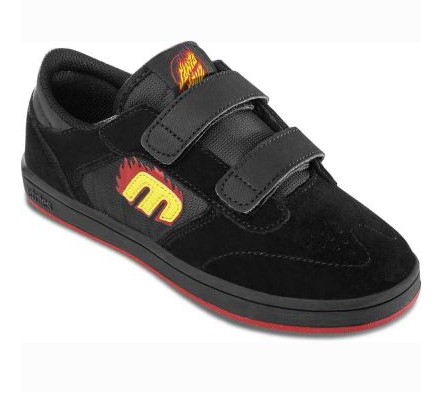 Etnies Little Kids Windrow Santa Cruz Black Red Black 10C US / 26.5 EU