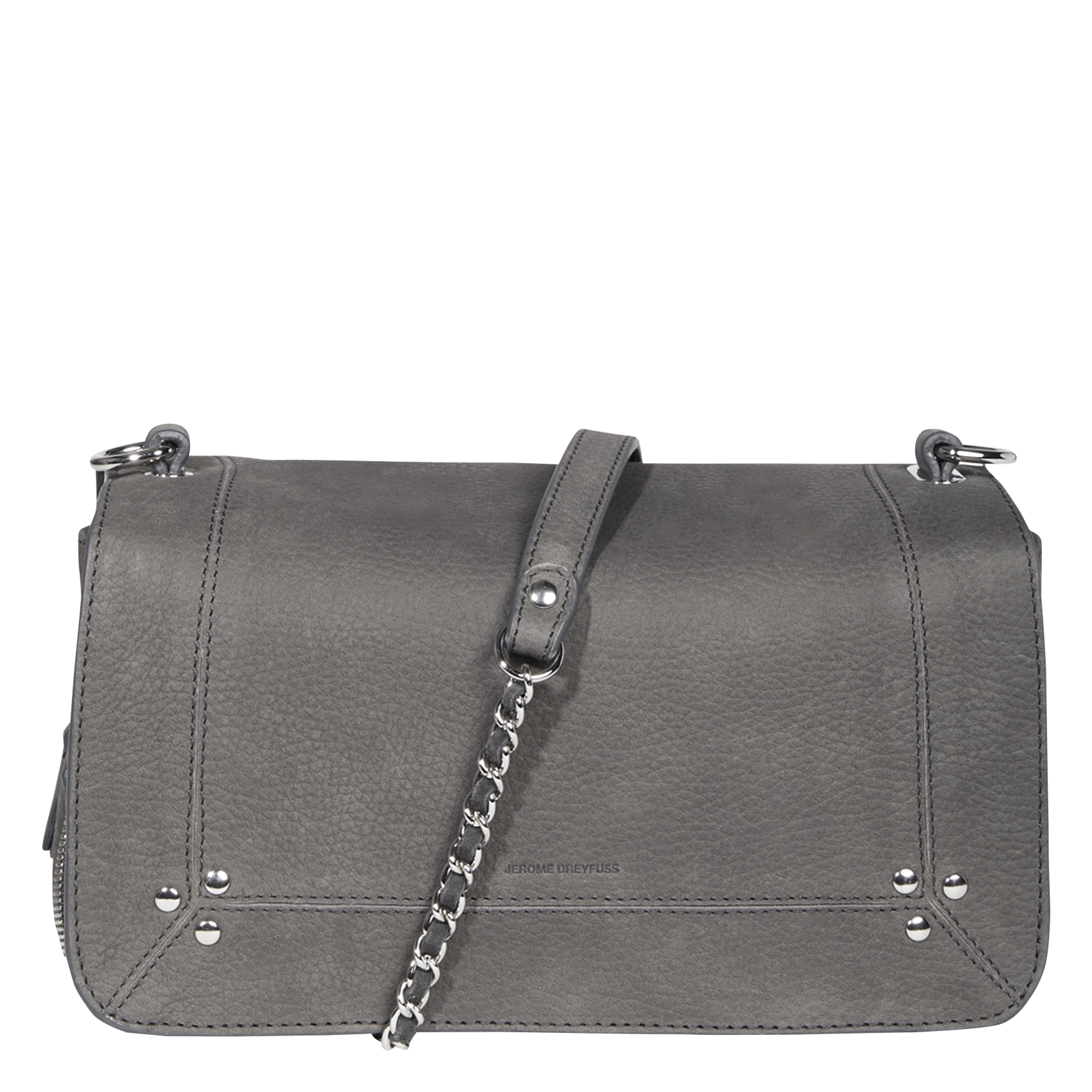 BOBI - Sac bandoulière en cuir | Gris