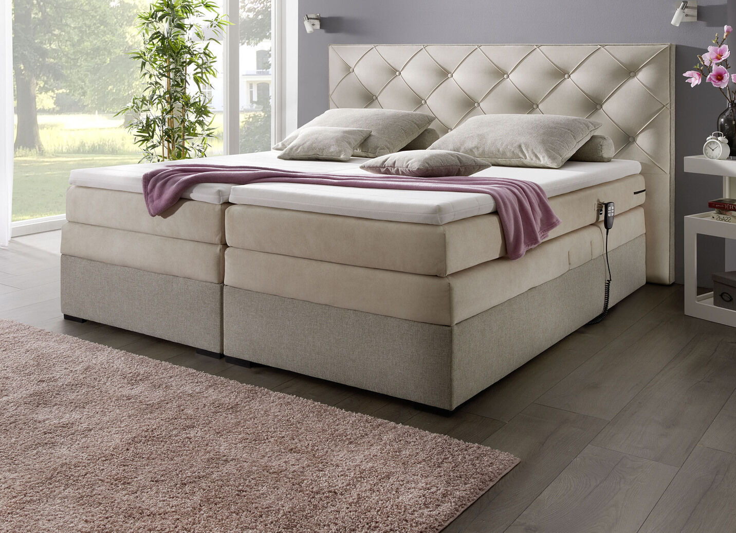 Boxspringbett elektrisch verstellbar per Fernbedienung