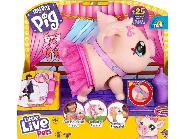 Little Live Pets 26384 Bella the Pig Walks, Dances, Makes 25 Sounds