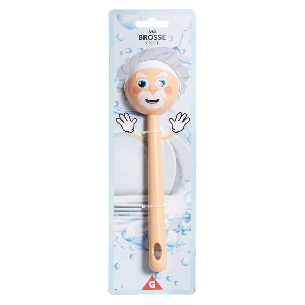 Brosse à vaisselle tête de poupée