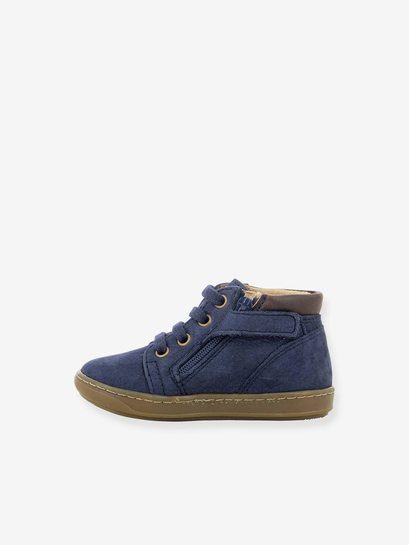 Sapatinhos de bebê SHOO POM® Bouba Zip na cor camelo do deserto