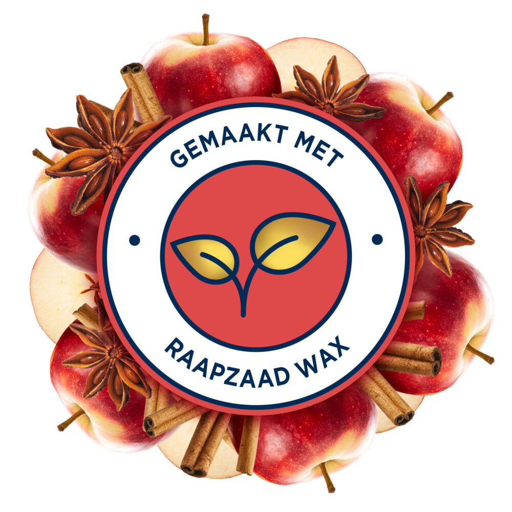 Glade Geurkaars Apple & Cinnamon 100% Raapzaadwax204 gr