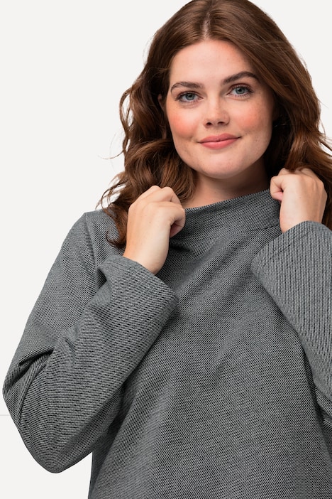 Sweatshirt, Stehkragen, Langarm, Biobaumwolle