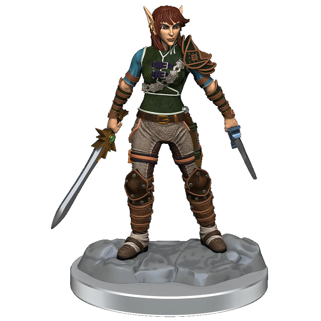 D&D Nolzur's Marvelous Unpainted Miniatures: Elf Rogue & Half-Elf Rogue Protégé
