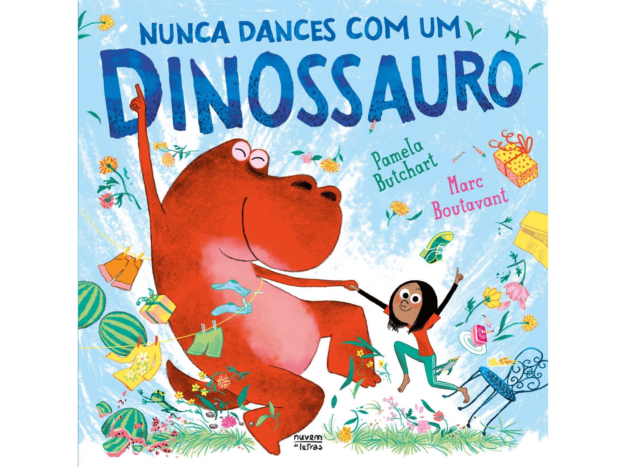 LIVRO NUNCA DANCES COM UM DINOSSAURO DE PAMELA BUTCHART