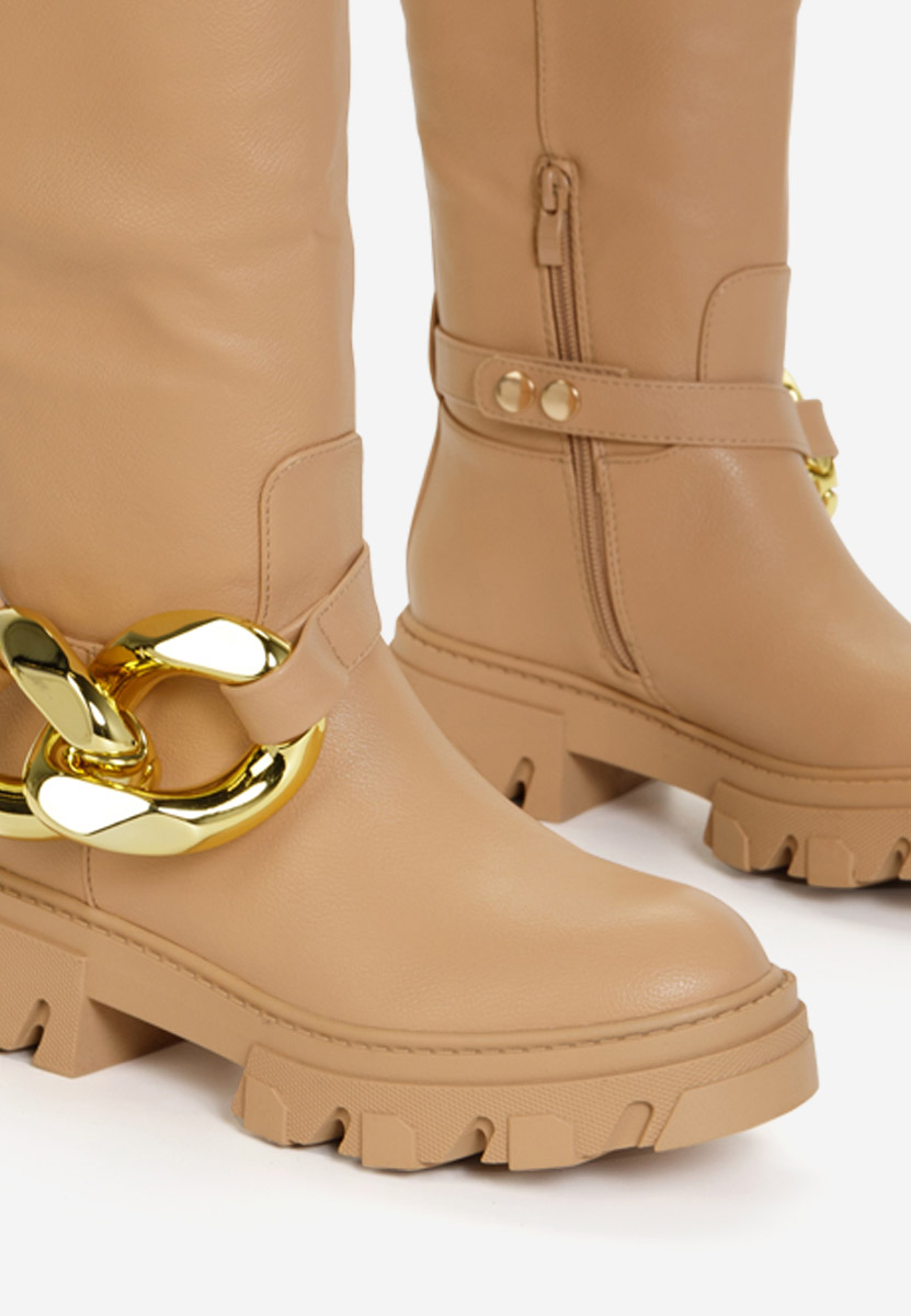 Bottes plates femme brunes Estrella