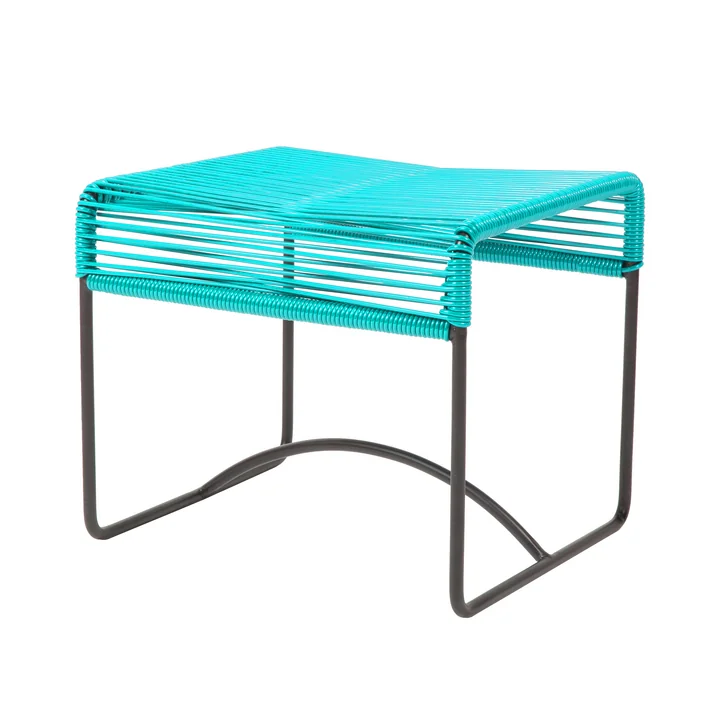 Acapulco Design - Acapulco Hocker, aquaverde / schwarz