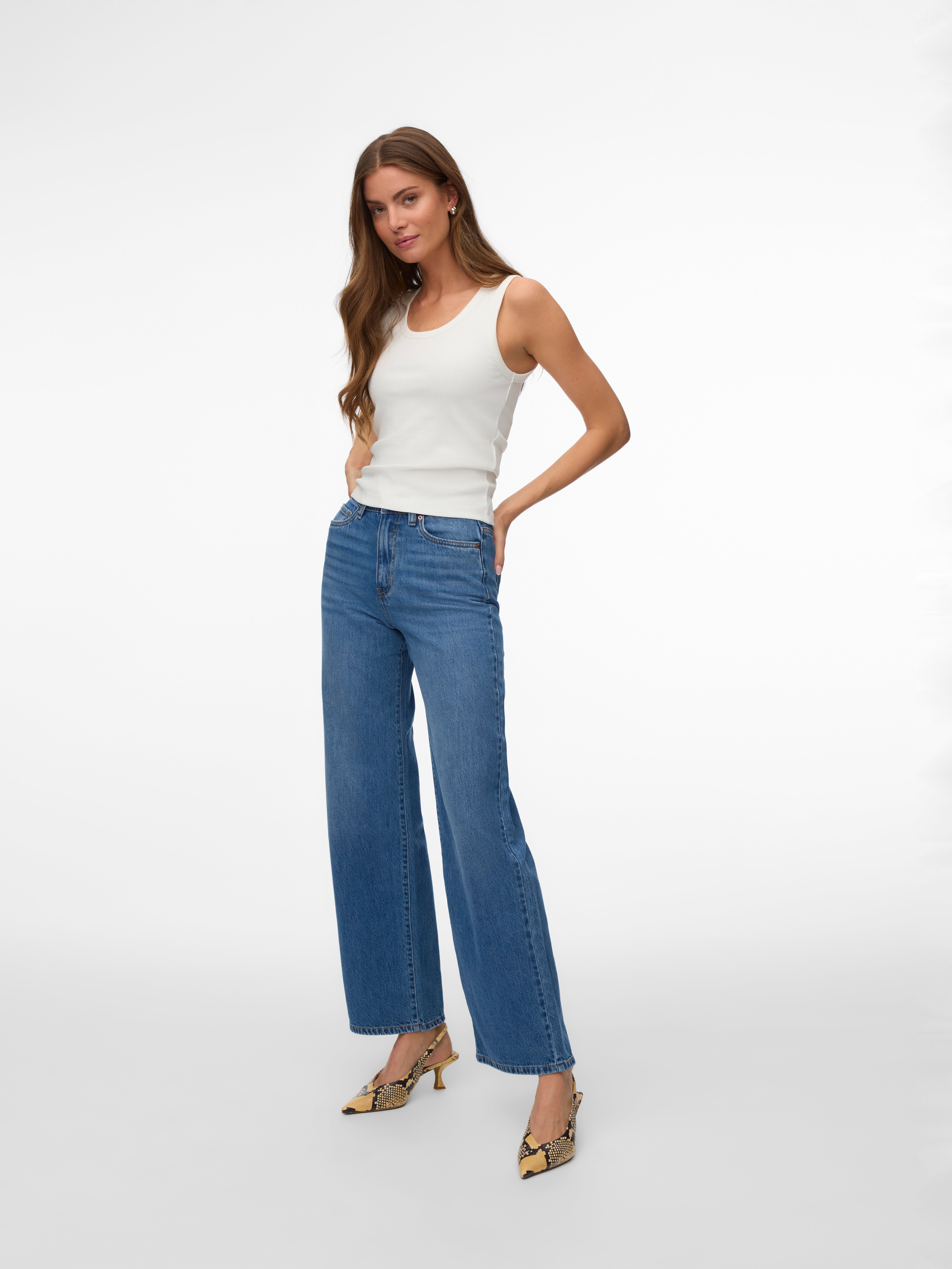 VMVEGA High rise Wide leg fit Jeans