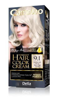 Cameleo Creme Permanente Haarkleuring 9.1 Ultiem Asblond 1ST