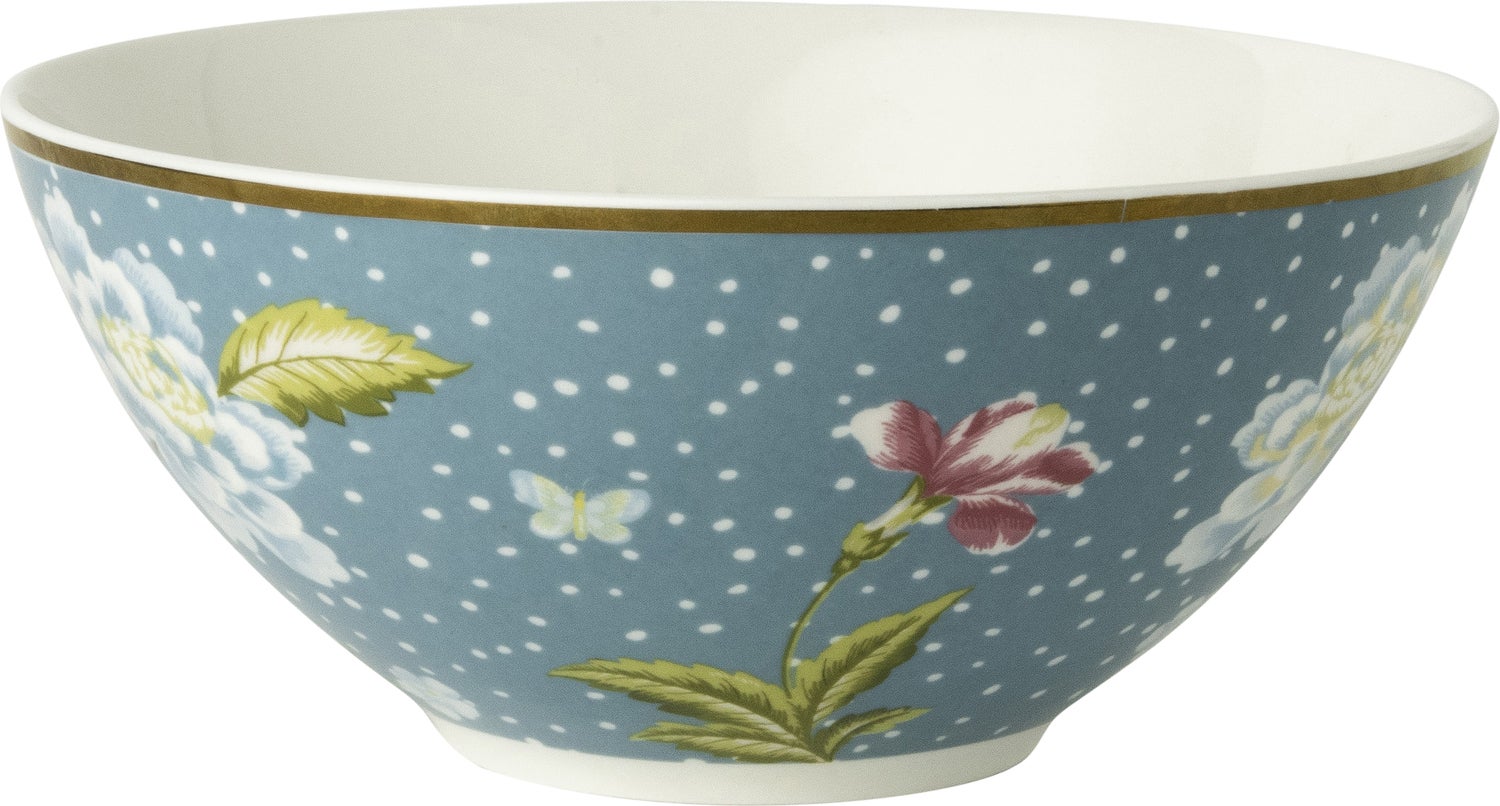Laura Ashley schaal Seaspray Uni blauw D 16,4 H 7,5 cm