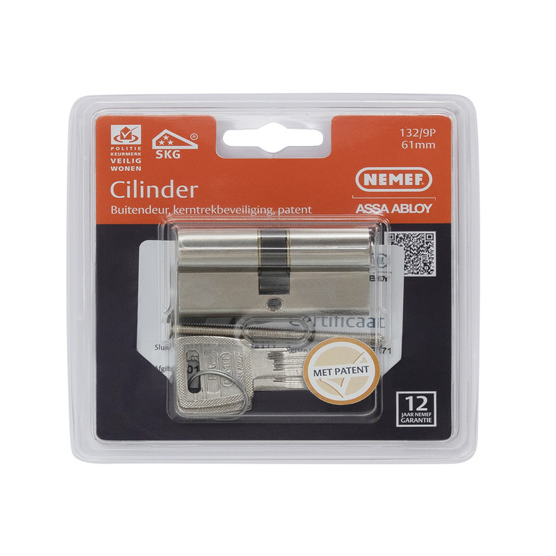Nemef NF3+ gepatenteerde cilinder SKG*** 132/9P