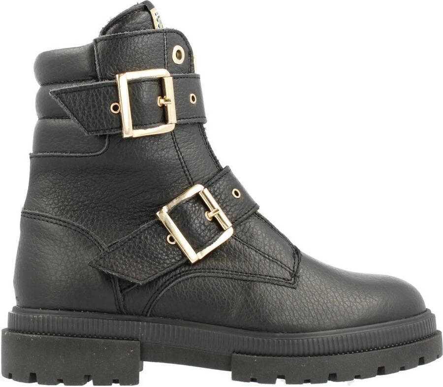 Red Rag leren enkelboots zwart