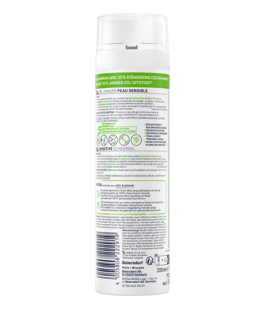 GEL À RASER HOMME PEAU SENSIBLE