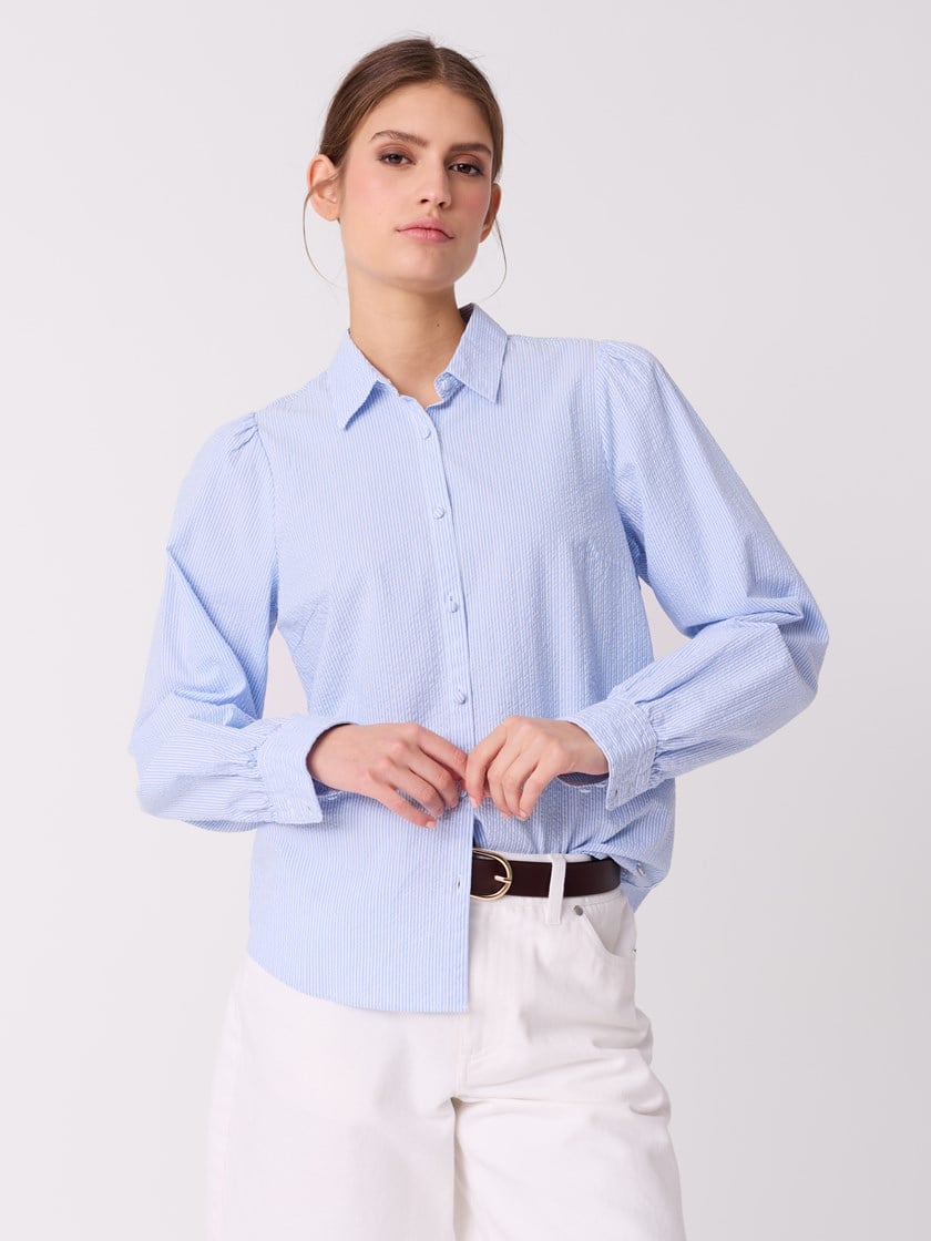 Pippa bluse Chambray Blue
