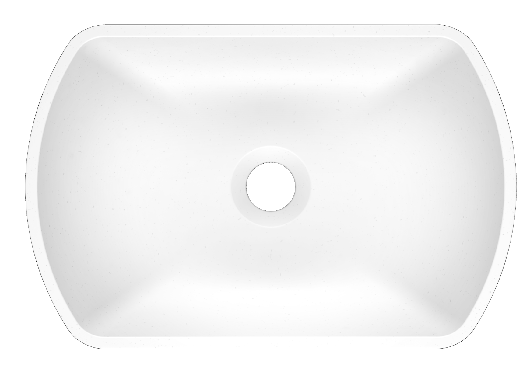 Kerra Maun wastafel 45x30x12cm wit
