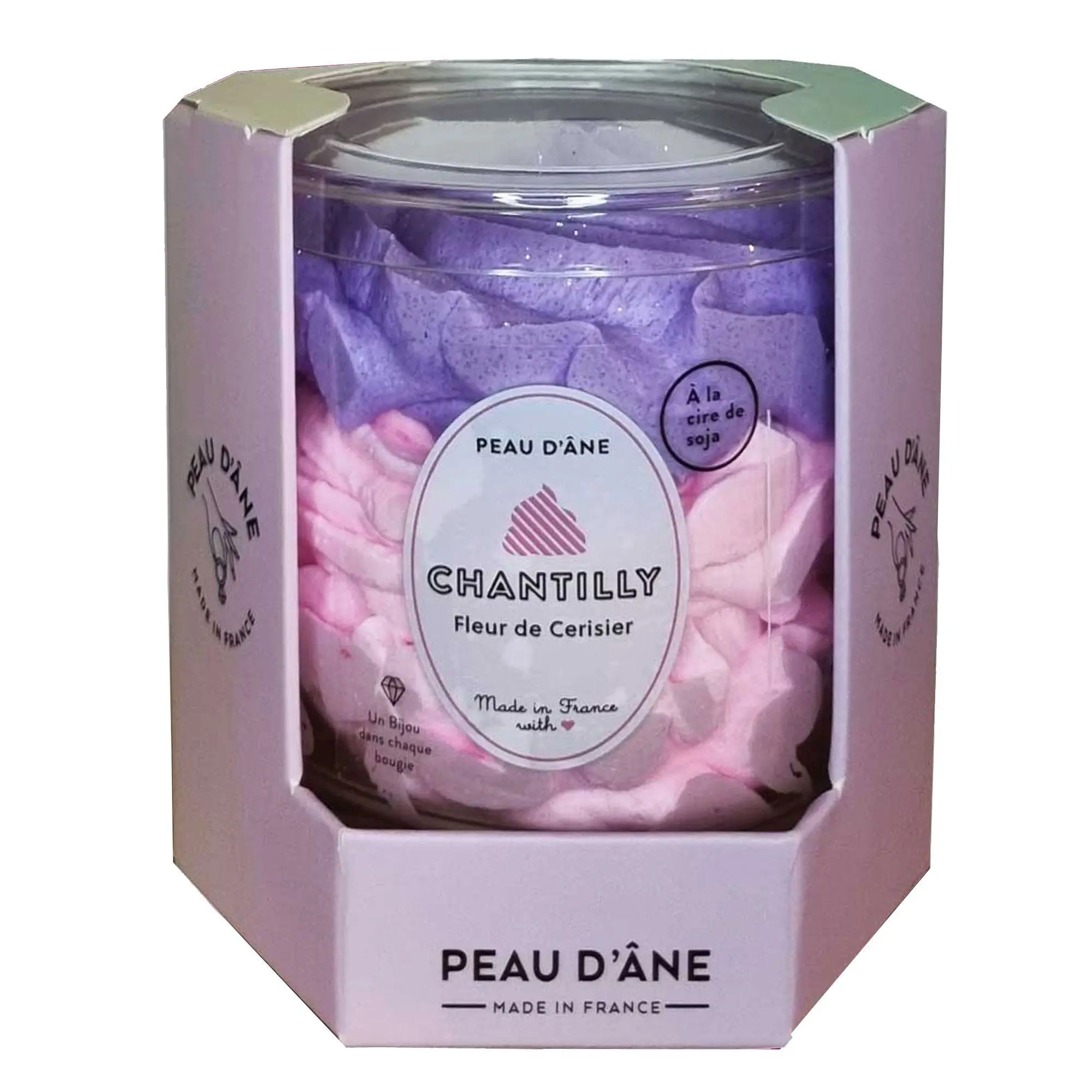 PEAU D'ANE - Bougie chantilly tie & dye fleur de cerisier BOUGIE BIJOU- Nouveautés