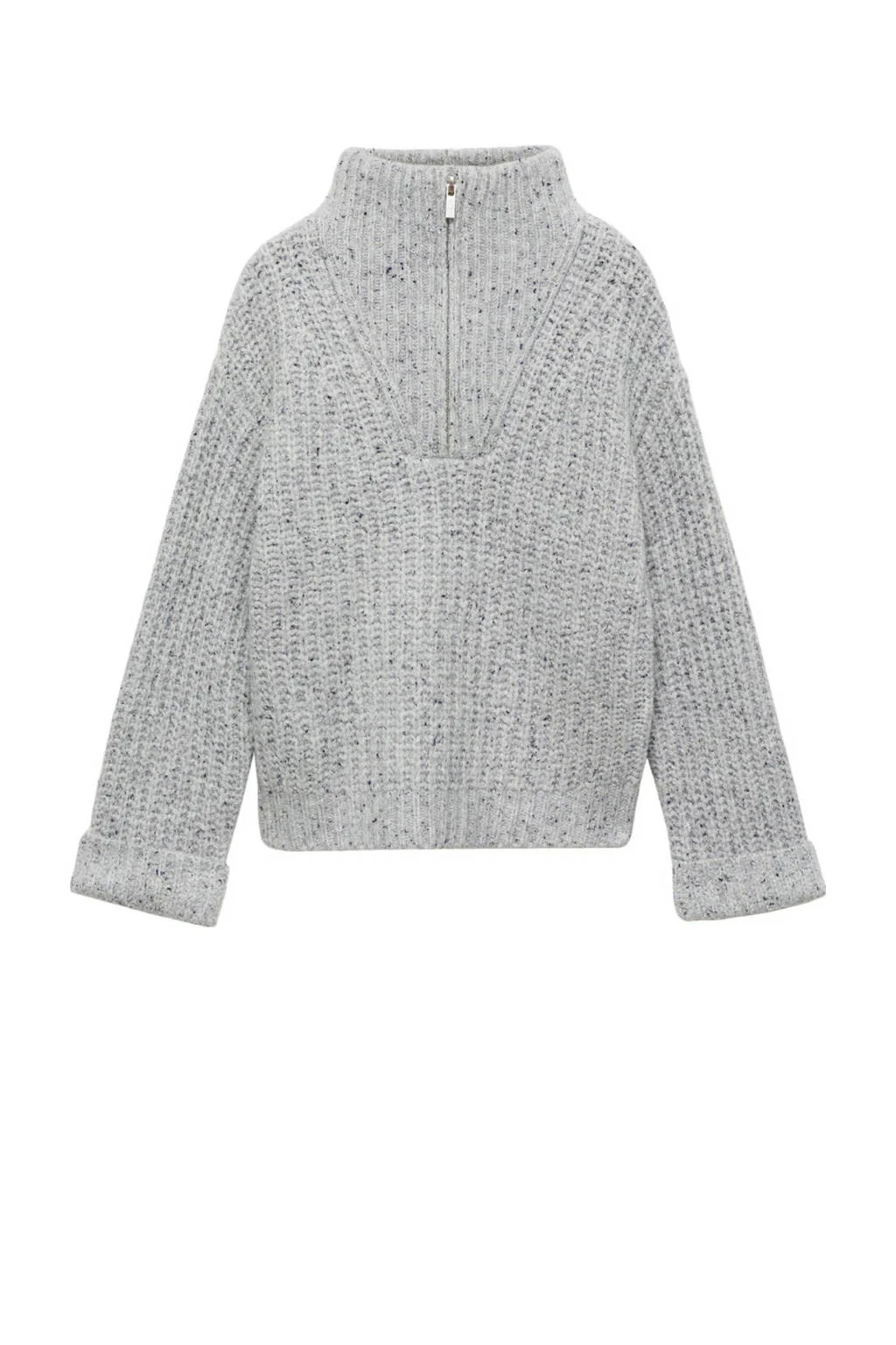 Mango Kids gebreide trui grijs melange