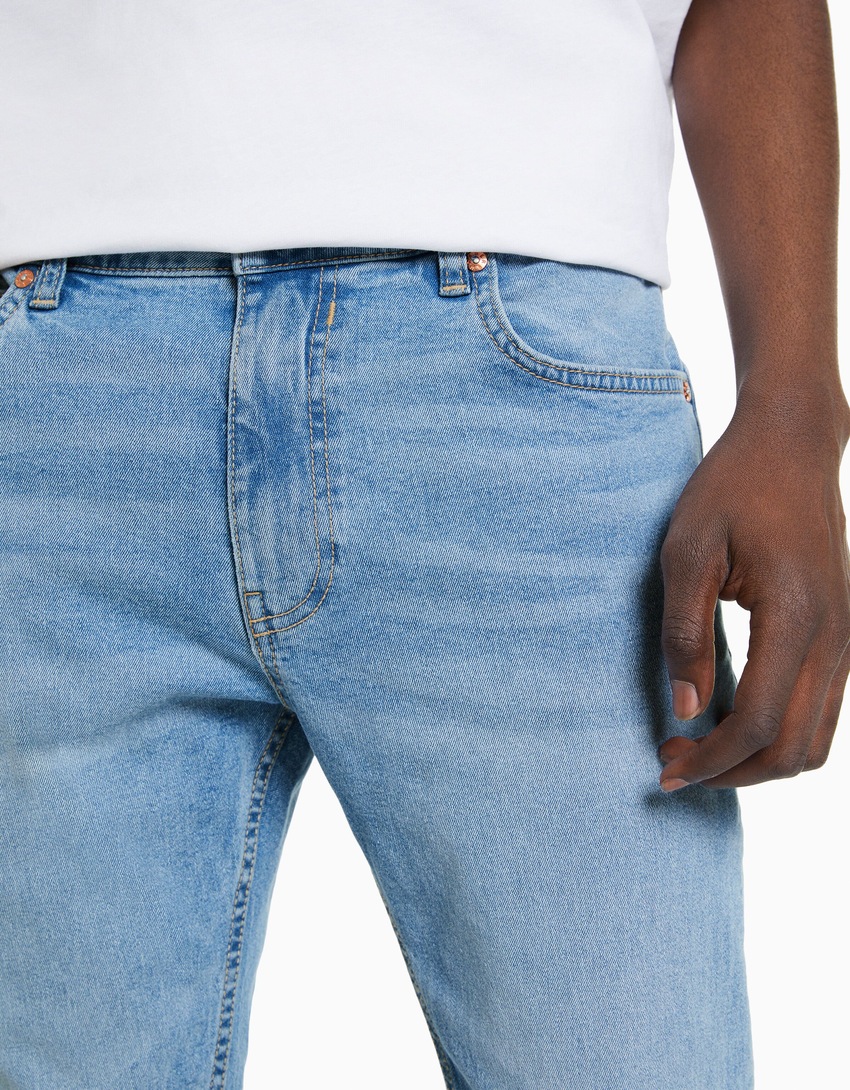 calças jeans super skinny