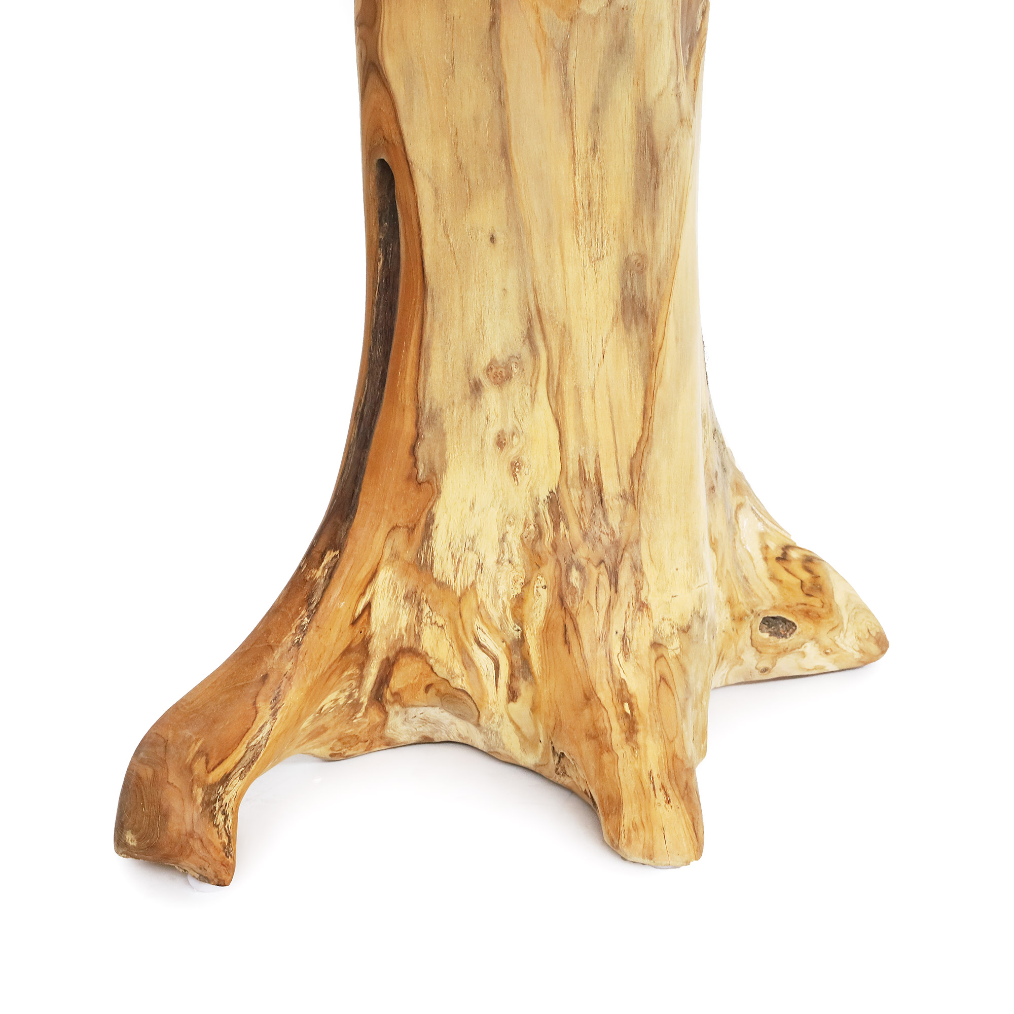 Barhocker aus Teak-Wurzelholz, natur, Ø 39 cm, H 75 cm von fischer's lagerhaus