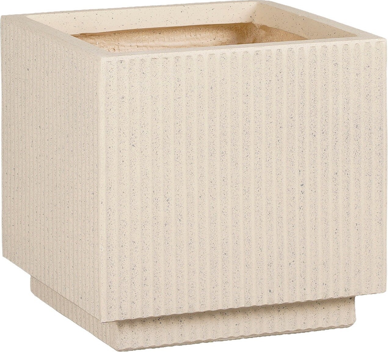 Mica Decorations bloempot Quito beige 25 x 25 x 25 cm