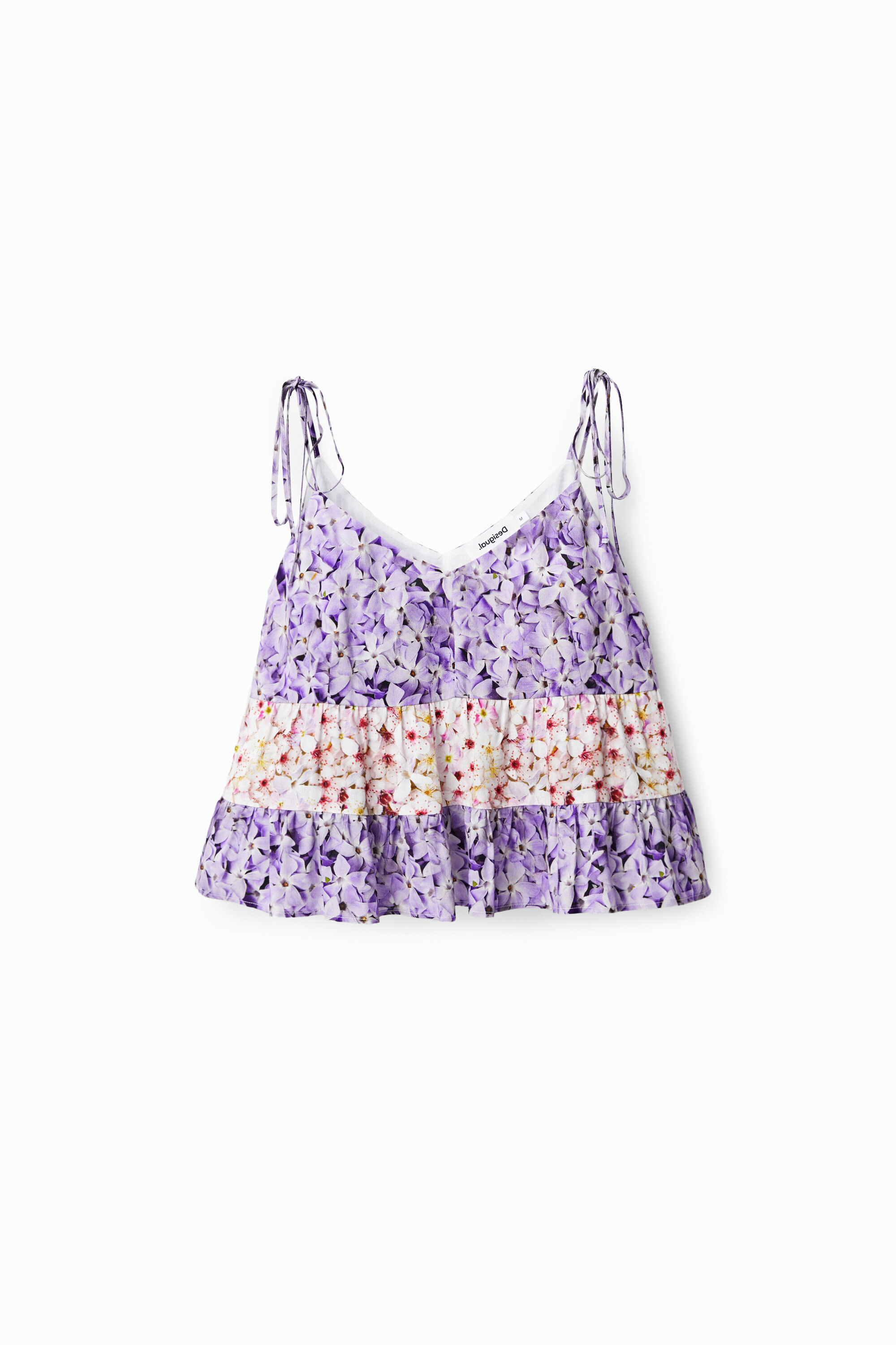 Top à bretelles à fleurs
