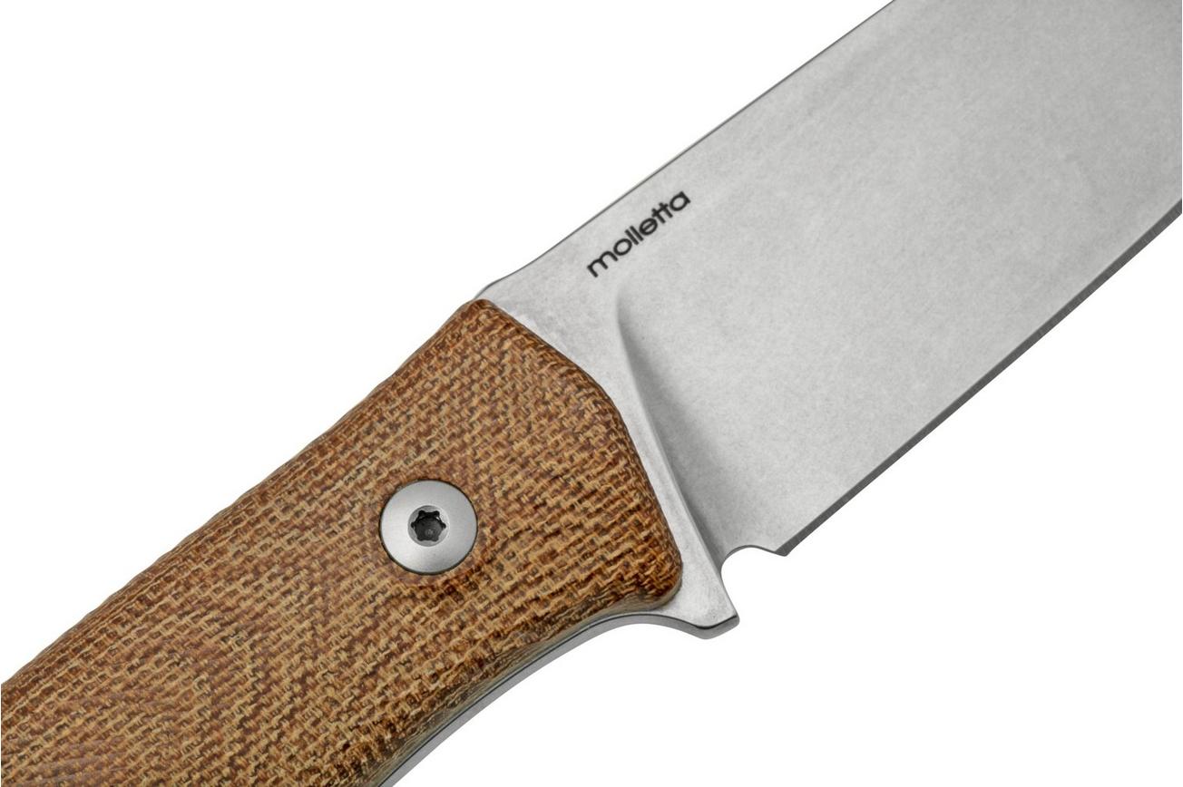 LionSteel M4 Natural Micarta MagnaCut M4-MC-CVN, Knivesandtools Exclusive, vaststaand mes