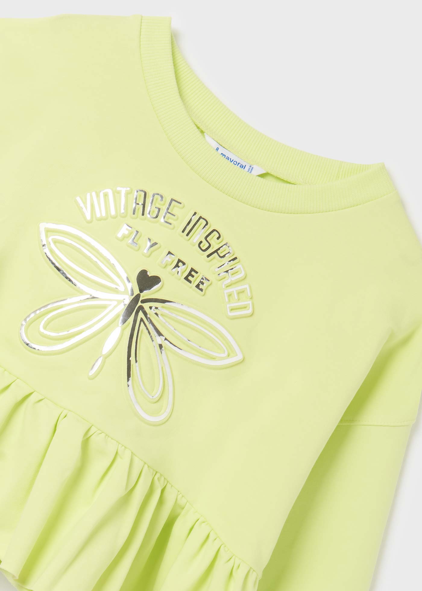 Blusa de moletom infantil com babados