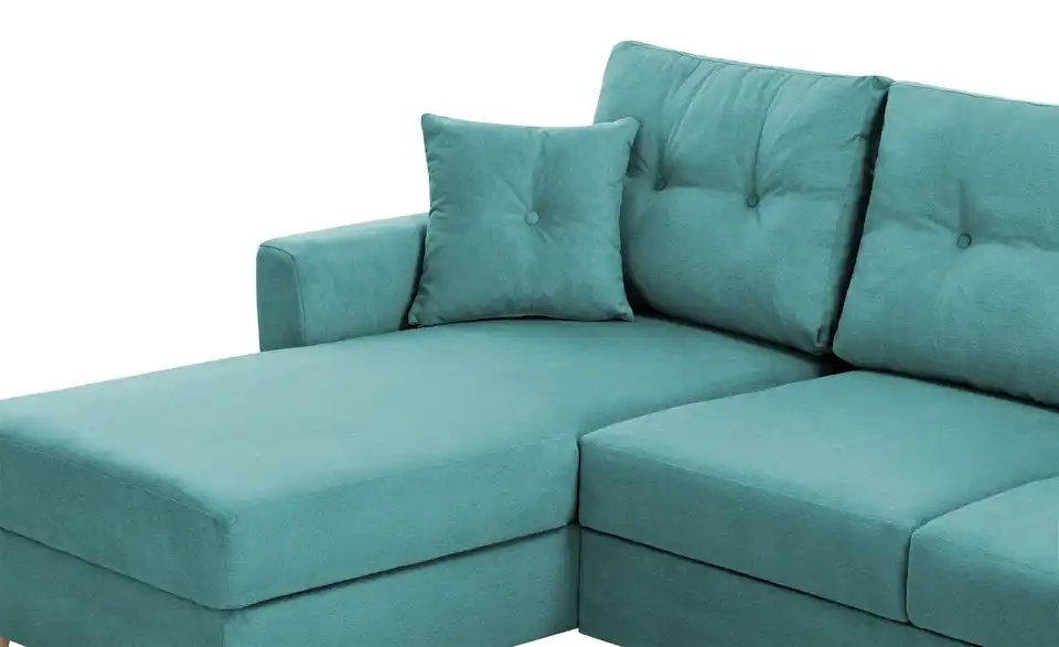 Ecksofa Carla Türkis/Petrol links
