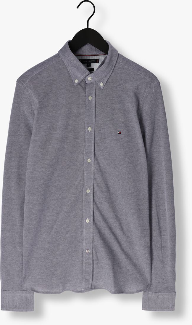 TOMMY HILFIGER donkerblauwe tommy hilfiger klassiek overhemd 1985 knitted sf shirt