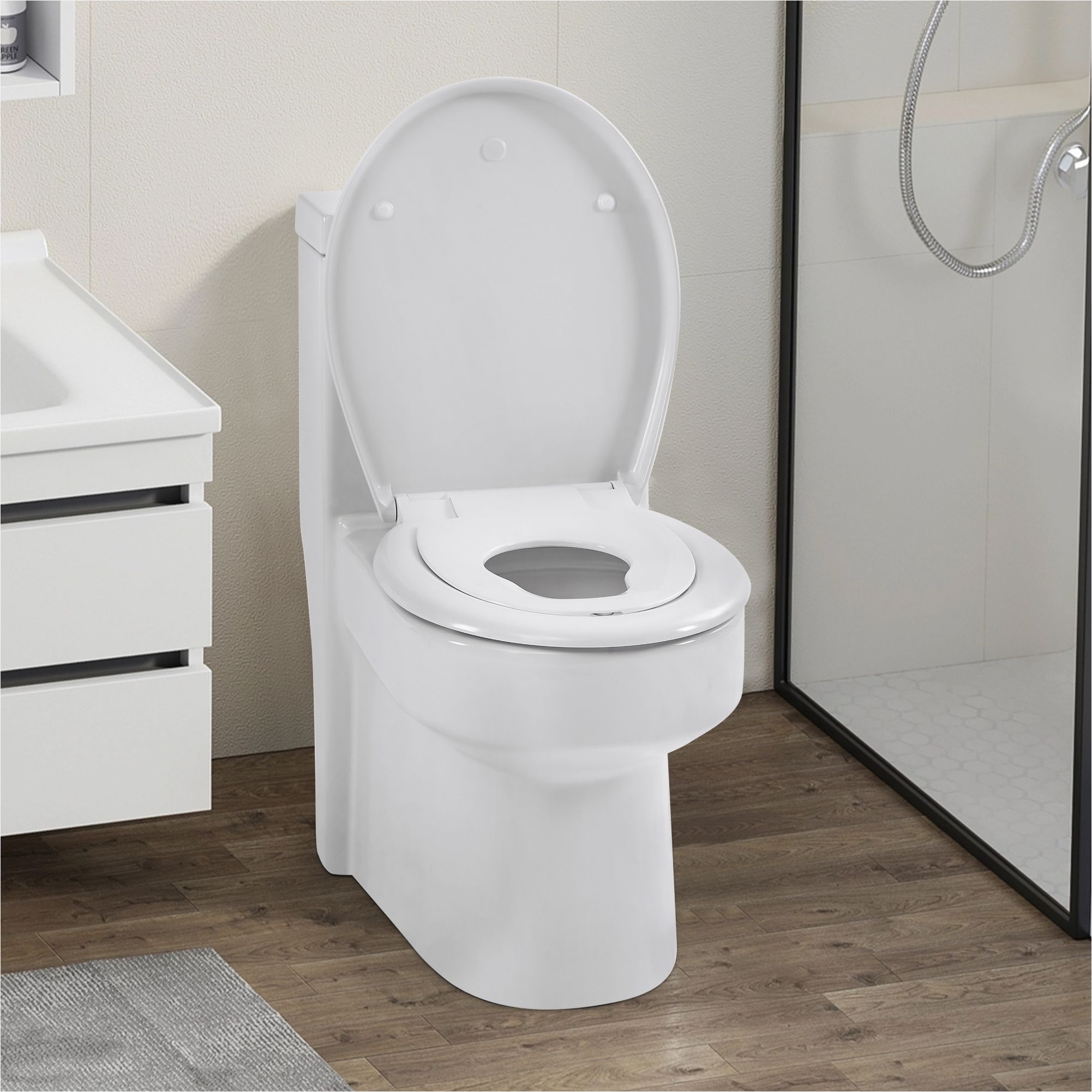 Toilettendeckel Oval mit Kindersitz