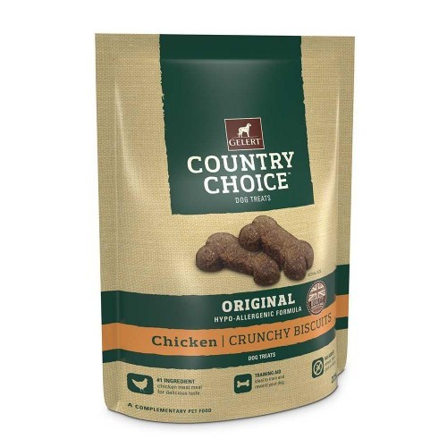Petiscos Country Choice sabor frango para cães.